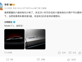 特斯拉推出大六座Model Y L，李斌、李想纷纷回应
